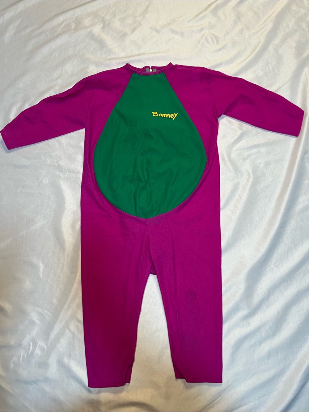 Vintage 1992 Barney Dinosaur Halloween Costume Kids Purple Green Size Small